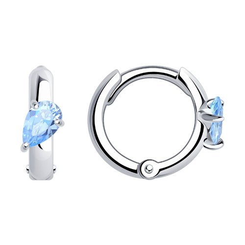 Серьги из серебра с фианитами (Арт.94024991)