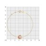 Браслет золотой пробы 585 с кварцем (Арт.750568)