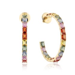 Серьги из золота с сапфиром Русские Самоцветы (Арт.38374)