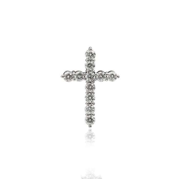 Подвеска-крест с бриллиантами «Сияние веры» золото Au 585 Русские самоцветы (арт.54334)