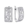 Серьги серебряные с фианитами «Lace Glow» Fresh Jewelry (арт.CZ-E02933-X-W-X-X-W)