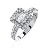 Кольцо с бриллиантом из белого золота «Ice Shine» Estet (арт.01К6214243)