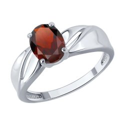 Кольцо из серебра с гранатом (Арт.92014854)