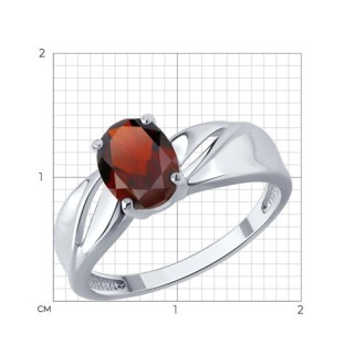 Кольцо из серебра с гранатом «Алая Нежность» SOKOLOV (арт.92014854)