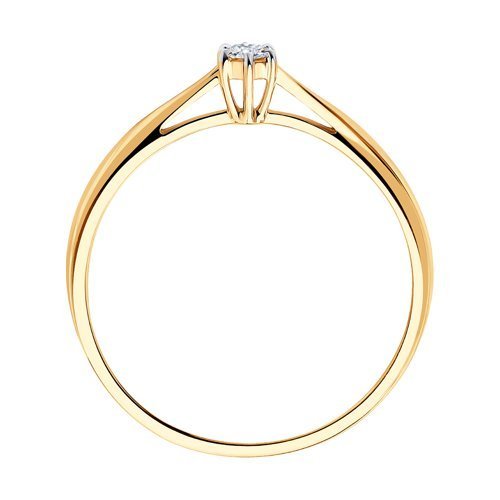 Помолвочное кольцо из золота с бриллиантом (Арт.1011345)