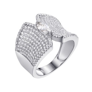 Кольцо серебряное с фианитом «Caviar Shine» Fresh Jewelry (арт.CZ-R01212-X-W-W-X-W)