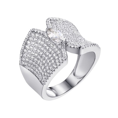 Кольцо серебряное с фианитом «Caviar Shine» Fresh Jewelry (арт.CZ-R01212-X-W-W-X-W)