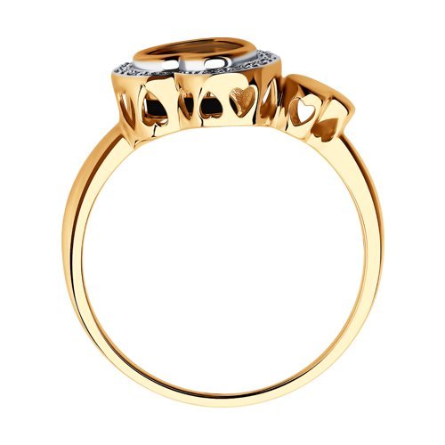 Кольцо из комбинированного золота с миксом камней (Арт.1011656)