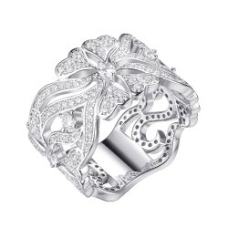 Кольцо из серебра с фианитом (Арт.cz-r02934-x-w-x-x-w)
