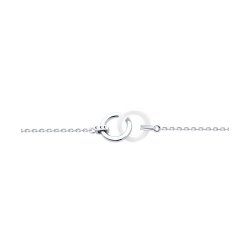 Браслет из серебра с керамической вставкой (Арт.94050950)