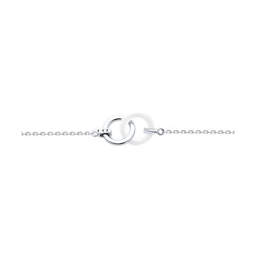 Браслет из серебра с керамической вставкой (Арт.94050950)