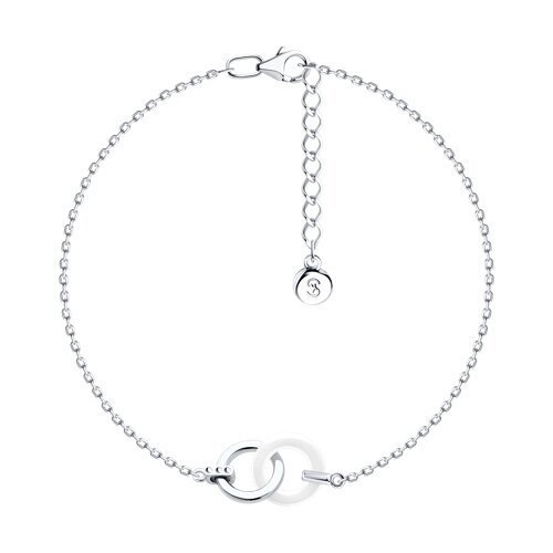 Браслет из серебра с керамической вставкой (Арт.94050950)