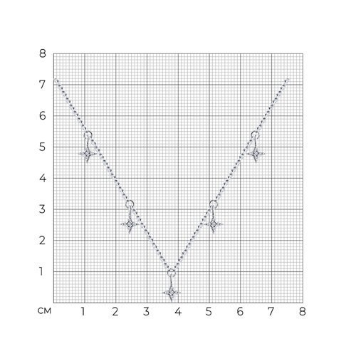 Колье из серебра с фианитами (Арт.94070674)