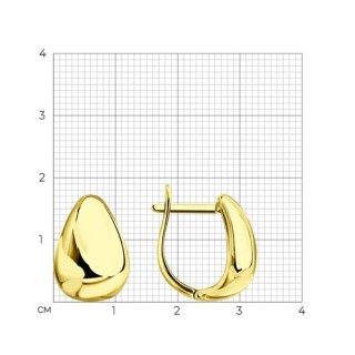 Серьги из золочёного серебра «Капля Света» Соколов (арт.9302)