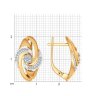 Серьги из комбинированного золота с бриллиантами (Арт.1020981)