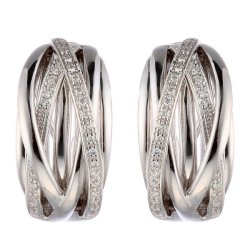 Серьги из белого золота с бриллиантом (Арт.e31029b214w005_wg)