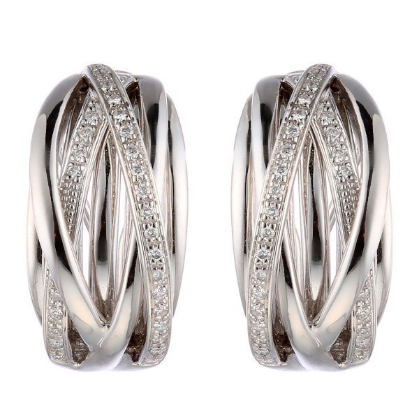 Серьги из белого золота с бриллиантом (Арт.e31029b214w005_wg)