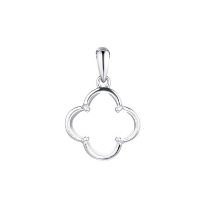 Кулон с керамикой «Lucky Large Клевер» серебро 925 Fresh Jewelry (арт.TC-P02028-W-W-X-X-X)