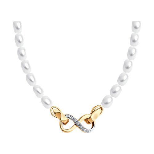 Колье золотое пробы 585 с жемчугом (Арт.79-70005)