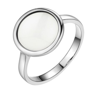 Кольцо с белой керамической вставкой «Ceramic Shine» из серебра 925 пробы Fresh Jewelry (арт. TC-R01333-W-W-X-X-X)