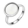 Кольцо с белой керамической вставкой «Ceramic Shine» из серебра 925 пробы Fresh Jewelry (арт. TC-R01333-W-W-X-X-X)