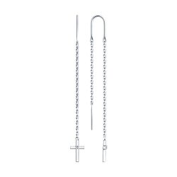 Серьги из серебра с бриллиантами (Арт.94-223-02637-1)