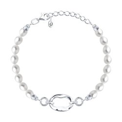 Браслет из серебра с жемчугом (Арт.94-350-00170-1)