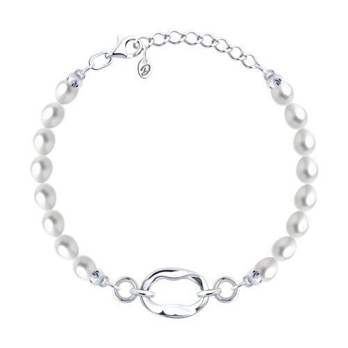 Браслет из серебра с жемчугом (Арт.94-350-00170-1)