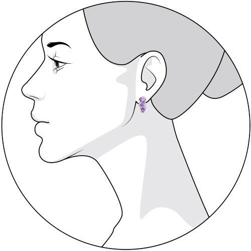 Серьги из серебра с аметистами и фианитами «Лиловый Вихрь» Соколов (арт.92021142)