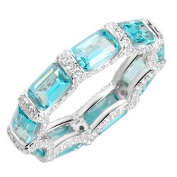 Кольцо из серебра с фианитом (Арт.cz-r05722-x-w-pb-x-w)