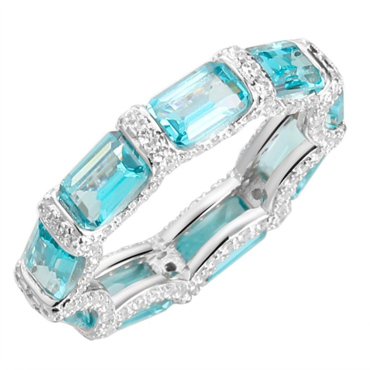 Кольцо из серебра с фианитом (Арт.cz-r05722-x-w-pb-x-w)