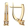 Серьги из золочёного серебра с фианитами (Арт.93-120-01573-2)