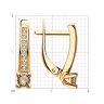 Серьги из золочёного серебра с фианитами (Арт.93-120-01573-2)