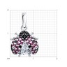 Подвеска из серебра с корундами и фианитами (Арт.94033270) Подвеска из серебра с корундами и фианитами (Арт.94033270)