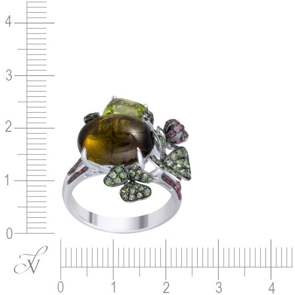 Кольцо из белого золота с рубином и сапфиром (Арт.rg-35082_ko_ps_ru_pd_tuz_tv_wg)