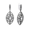 Серьги золотые с бриллиантами и топазами «Винтажный Арт-Деко» Myjewels (арт.S732WSE4WX_SR_BW)