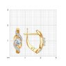 Серьги из золочёного серебра с фианитами (Арт.93020715)