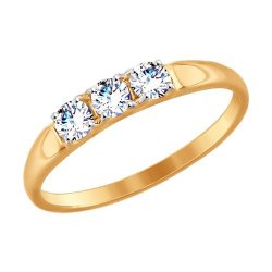 Кольцо из золота с фианитами (Арт.51-110-00096-1)