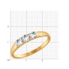 Кольцо из золота с фианитами «Три сияния» Соколов (арт.51-110-00096-1)