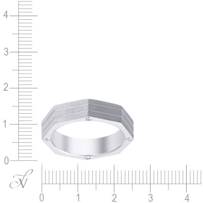 Кольцо с бриллиантами «Грань Времени» из белого золота 585 JV (арт.BBCO-00390_KO_WG)
