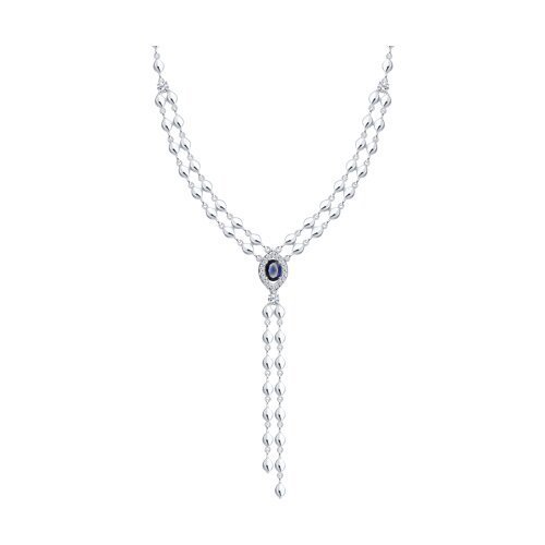 Колье из серебра с фианитами (Арт.94071371)