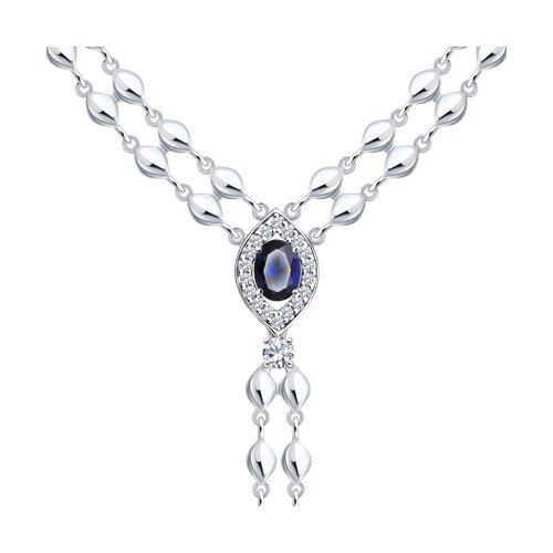 Колье из серебра с фианитами (Арт.94071371)