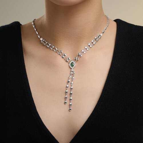 Колье из серебра с фианитами (Арт.94071371)