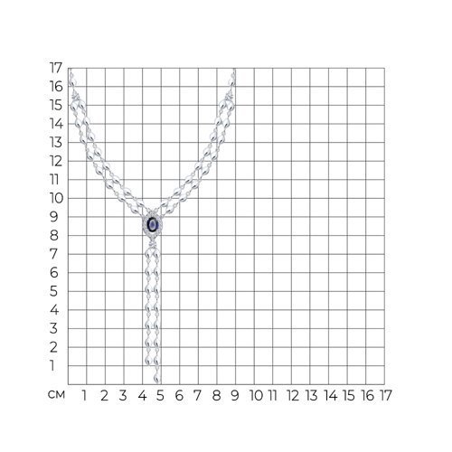 Колье из серебра с фианитами (Арт.94071371)