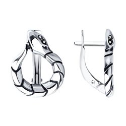 Серьги из серебра с фианитами (Арт.95-120-02292-1)