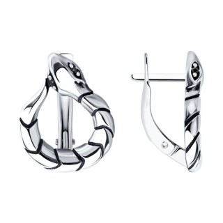 Серьги из серебра с фианитами (Арт.95-120-02292-1)