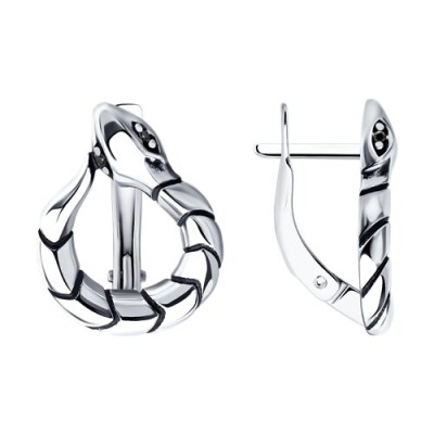 Серьги из серебра с фианитами (Арт.95-120-02292-1)