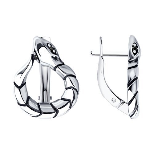 Серьги из серебра с фианитами (Арт.95-120-02292-1)