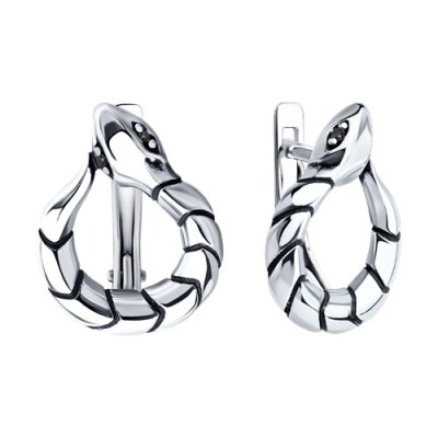 Серьги из серебра с фианитами (Арт.95-120-02292-1)