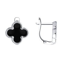 Серьги из серебра с эмалью (Арт.94026442)